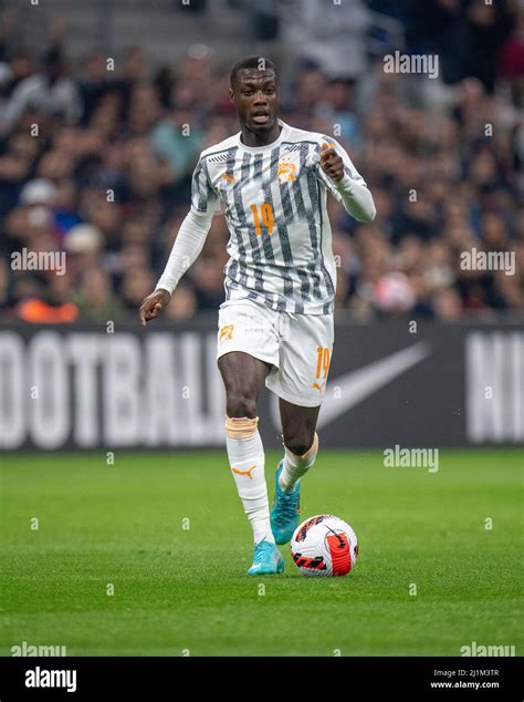 MARSEILLE, FRANCE - MARCH 25: Nicolas Pepe of Ivory Coast during the ...