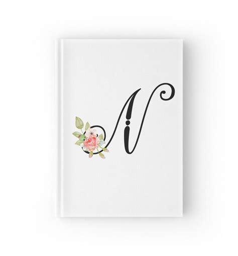 Floral Monogram Fancy Script Letter L Spiral Notebook By Grafixmom