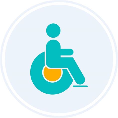 Disabled Glyph Two Colour Circle Icon Vector Art At Vecteezy