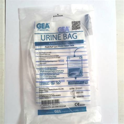 Jual Urine Bag Push Pull Type GEA Kantong Urin Model Tekan Tarik