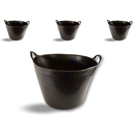 Seau Bassine Panier Souple Litres Noir Lot De