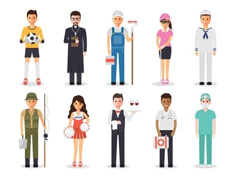 Occupation Profession People 547695 Vector Art At Vecteezy