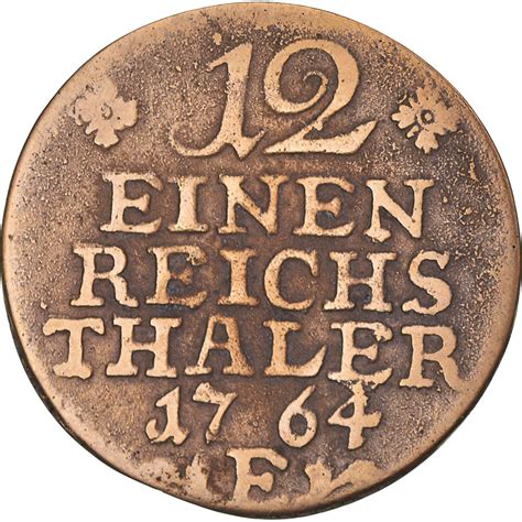 Coin German States Prussia Friedrich Ii Thaler Doppelgroschen