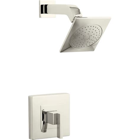 Kohler Loure Vibrant Polished Nickel 1 Handle Single Function Square Shower Faucet In The Shower