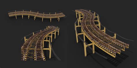 Artstation Kitbash Elevated Railroad Train Track Metro 3d Model Resources