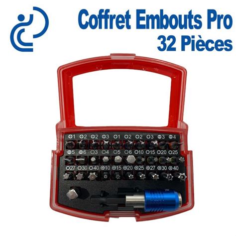 Coffret Embouts De Vissage Pi Ces Avec Porte Embout Magn Tique