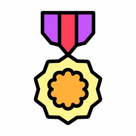 Award, badge, colored, outline icon - Download on Iconfinder