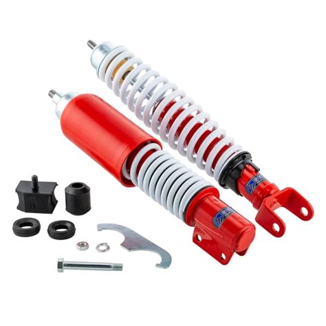 Shock Absorber Kit SEBAC Front Rear L 255 340 Mm Body Red Spring