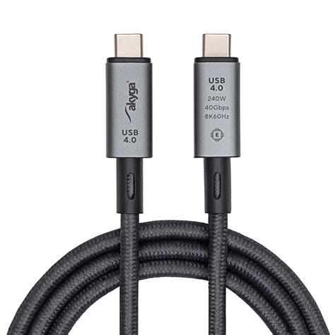 ᐉ Кабель USB-С 4.0 Thunderbolt 3/4 PD быстрая зарядка до 240W, 8K 60 ...