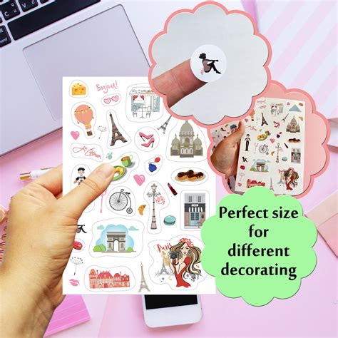 Paris Sticker Aesthetic Sticker Sheet Mini Phone Stickers Planner