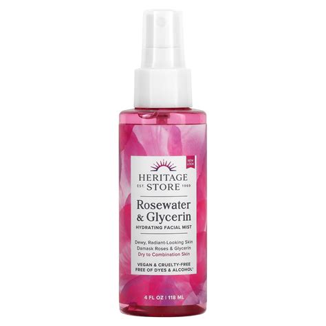 Heritage Store Rosewater And Glycerin Hydrating Facial Mist 4 Fl Oz