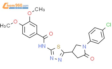 924975 22 4 N 5 1 4 Chloro Phenyl 5 Oxo Pyrrolidin 3 Yl 1 3 4