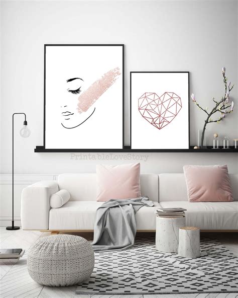 Rose Gold Room Decorteen Girl Bedroom Decorbedroom Wall Etsy