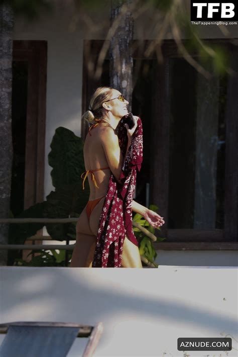 Candice Swanepoel Sexy Seen Showing Off Her Hot Bikini Body On The Poolside In Trancoso AZNude