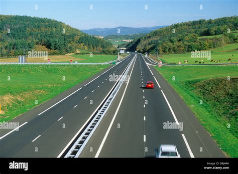 Autoroute Motorway A75 Auvergne France Europe Stock Photo Alamy