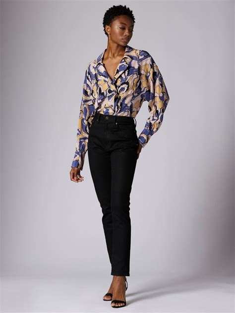 Equipment Ariane Long Sleeve Silk Shirt Multicolor Editorialist