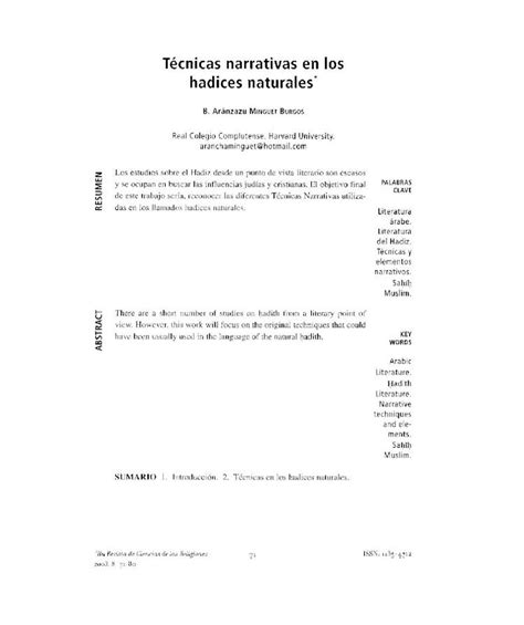 PDF Técnicas narrativas en los hadices naturales 2017 4 30