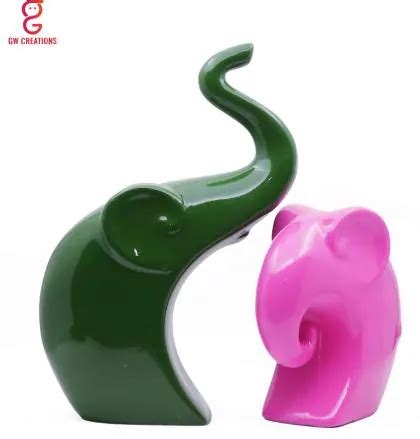 Gw Creations Green Pink Polyresin Decorative Showpiece Ganesha Jiomart