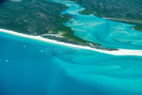 Aerial View of Whitsunday Islands National Park from the Aircraft Stock ...