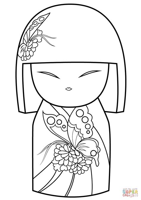 Kokeshi Dolls Coloring Pages At GetColorings Free Printable