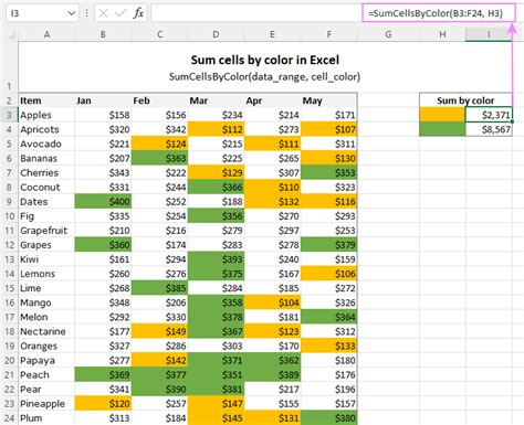 Counting Cell Colors In Excel