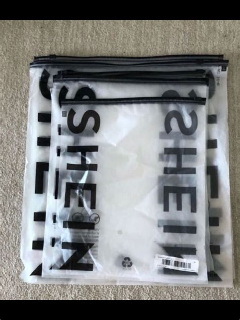 12 Sacola Shein Zip Lock Item De Papelaria Shein Nunca Usado