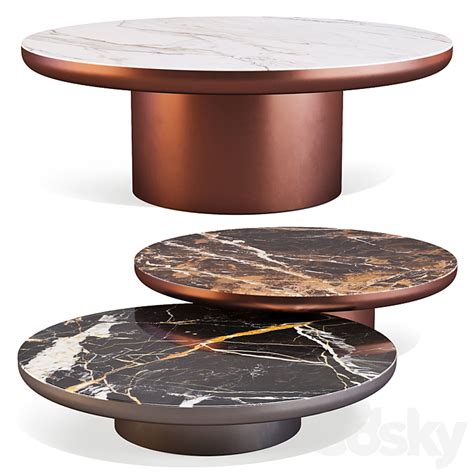 Minotti Brady Coffee Tables Set 02 Table 3D Model