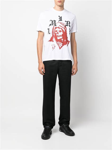 AMIRI Logo Print Cotton T Shirt Farfetch