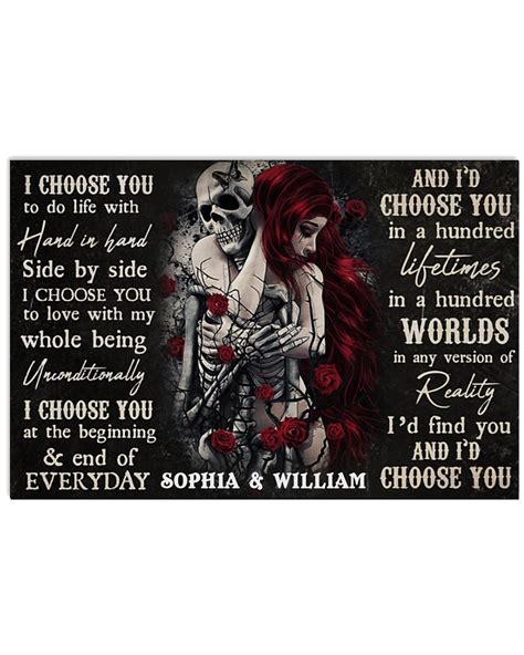 Sugar Skull Couple I Choose You | Teetiv.com