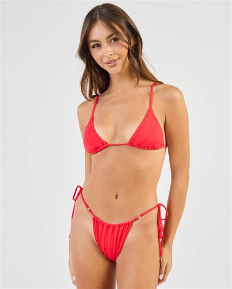 Shop Topanga Lindsie Triangle Bikini Top In Fire Red Fast Shipping Easy Returns City Beach