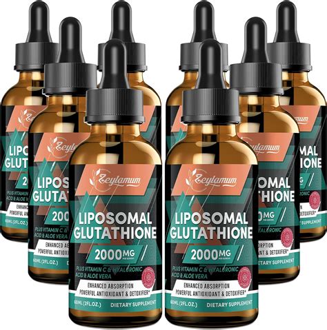 2000mg Liposomal Glutathione Liquid Drops Enhanced Absorption Glutathione