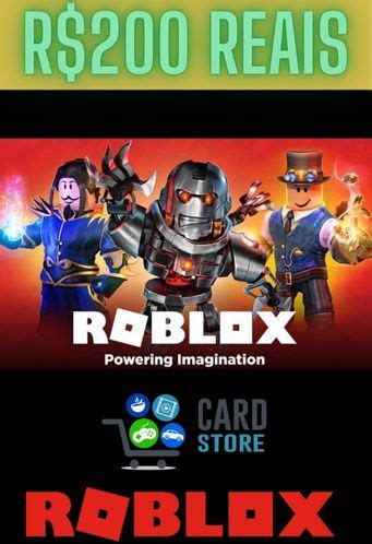 Cartão Presente Roblox R 200 Reais Código Digital Cardstore Card