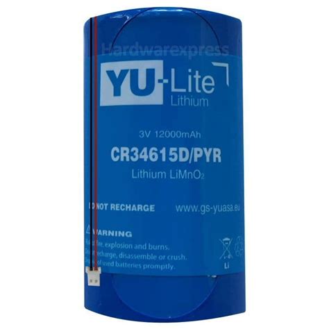 Yuasa CR34615D/PYR for Pyronix BATT-CR34615D Deltabell Mk1 3V Lithium ...