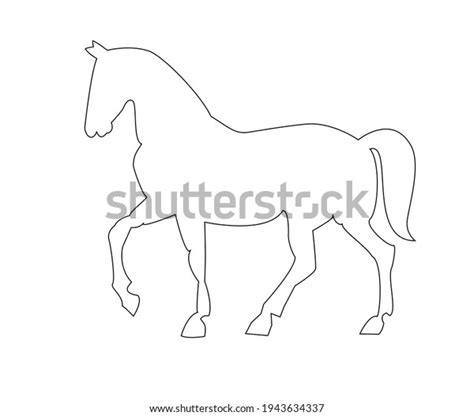 Silhouette Horse Profile On White Background Stock Illustration ...