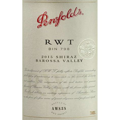 Penfolds Rwt Shiraz 2015