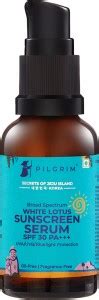 Pilgrim Sunscreen SPF 30 PA PA White Lotus Sunscreen Serum SPF