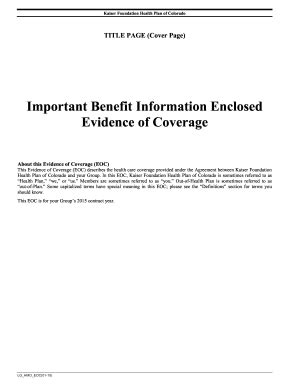 Co Benefit Eoc Fill Online Printable Fillable Blank PdfFiller