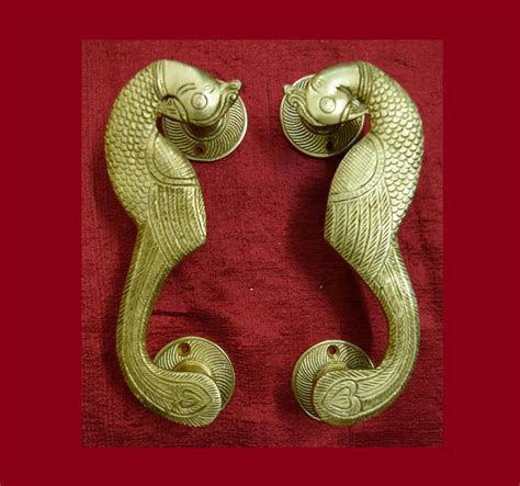 8 Inches Parrot Door Handle Brass Majestic Bird Garden Etsy