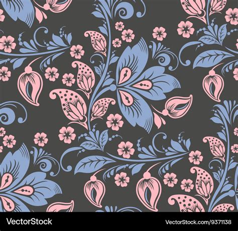 Romantic Seamless Floral Pattern Royalty Free Vector Image