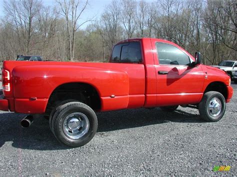 2005 Flame Red Dodge Ram 3500 Slt Regular Cab 4x4 Dually 63596350