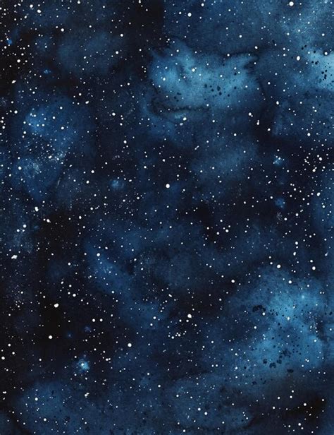 Premium Photo Simple View Of Night Sky Painted In Watercolors Ai