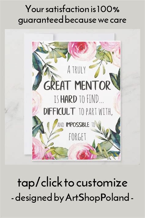 Truly Great Mentor Gift Mentor Appreciation Quote Card Zazzle