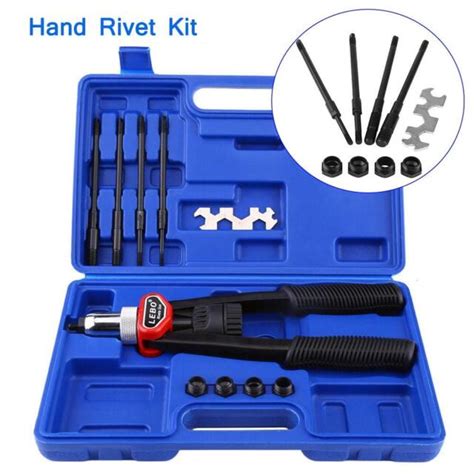 Nrh Long Arm Heavy Duty Double Hand Threaded Rivnut Riveter Gun Tool