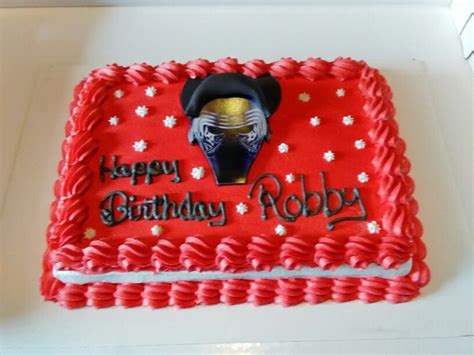 Happy Birthday Robby Red Velvet Cake Buttercream Icing Edible Sheet