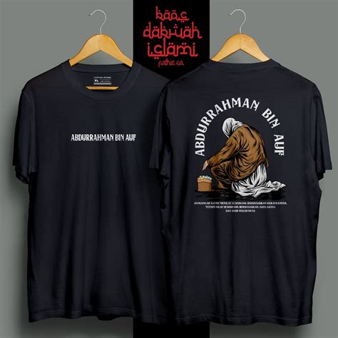 Jual Kaos Dakwah Tokoh Islami Sahabat Nabi Motif Abdurrahman Bin Auf