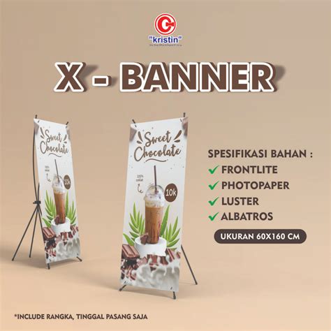 Jual Paket Cetak X Banner 60x160 Banner Rangka Surabaya Shopee