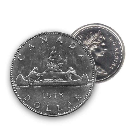 1975 Canada Nickel $1 Dollar - Voyageur (Circulated)