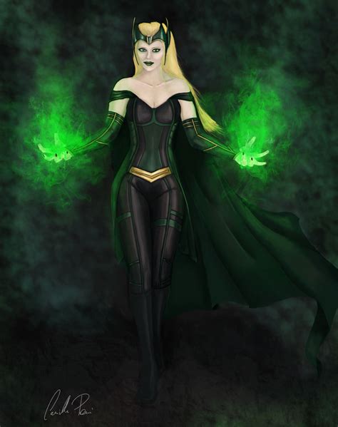 A Woman Dressed In Black And Green Costume