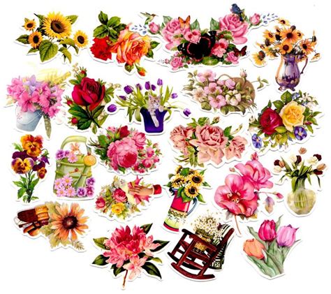 Printable Flower Scrapbook Designs