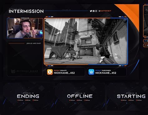 Free Twitch Stream Overlay Template 2018 5 On Behance Overlays